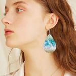 Ocean Teardrop Earrings Blue Photo 3