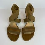 Stuart Weitzman Heeled Sandals 10 Midexter Stretch Strappy Chunky Leather Photo 5