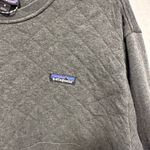 Patagonia  women’s Gray Quilted organic cotton Sweater Size medium Photo 2