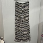 BCX Black & White Aztec Print Wide-Leg Pants Photo 3