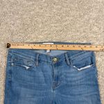 frame denim FRAME Le Skinny de Jeanne Crop Jeans Size 30 Light Wash Dip Dye Photo 4