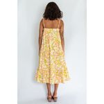 Girl and the Sun Yellow Orange St Topez Sleeveless Shift Tiered Midi Dress Sz S Photo 12