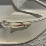 Hummingbird Boho Lace Bell Sleeve Button Back Tie Hem Top Large White Beachy Photo 4