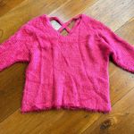 Woven Heart Fuzzyy Sweater Photo 2
