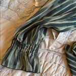 Moon River  Teal and Black Striped Blouse Photo 7