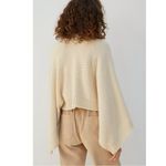 Bishop and Young Anthropologie Olivia Cropped Poncho Sweater Ivory Medium NWT Photo 4