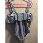 Kona Sol Blue And White Gingham One-Piece Swimsuit Woman’s Size 16W Photo 8