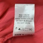 SUMMER Coral Ruched Halter Top Peekaboo Back Elastic Waist Peplum Hem Women’s S Orange Photo 6