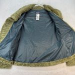 Patagonia Pelage Faux Fur Jacket Cozy Warm Olive Green Coat Womens Size S Photo 5