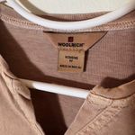 Woolrich  100% Cotton Washed V-Neck Top Size Medium Pecan Brown Photo 1