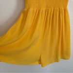 Forever 21 Yellow Embroidered Floral Romper L Photo 4