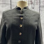 Dalia Charcoal Gray Muted Gold Speckled Buttoned Blazer Jacket Size 8 Photo 1