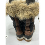 Womans Aleader Midcalf Lined Winter Boots 9 Black Brown Lace Up Quilted NWOT Photo 4