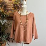 New York Company Jeans Sweater NYCO Soho Lace up Black 3/4 Sleeve Small Pink Photo 1