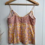Free People cami top satin floral lace boho femme XS Photo 2