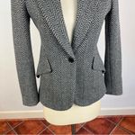 L'Agence L’Agence Chamberlain Blazer In Black/ Ivory Chevron Photo 4