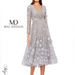 Mac Duggal 67387 Gray Floral Embellished Lace A-Line Cocktail Dress Photo 1