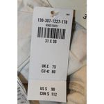 Abercrombie & Fitch Womens Baggy Cream Denim Cargo Pants Utility Pants Sz 31 NWT Photo 7