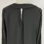 ZARA Polka Dot Button Down Keyhole Back Collared Blouse Black White Size Small Photo 8