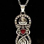 Elegant “Nightmare Before Christmas” Themed Pendant and Necklace Silver Photo 0