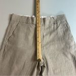 COS  Women’s Classic Straight-Leg Tailored Neutral Tan 100% Linen Pants Size 10 Photo 7