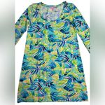 Lilly Pulitzer  Palm Blue Green Devon Dress Serenity Now Womens Small Photo 1