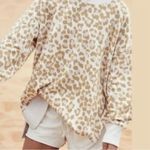 Aerie Women's Oversized Leopard Print Crewneck Sweatshirt Medium | EUC Photo 1