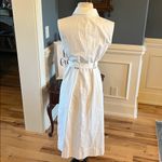 SheIn White Cotton Shirt Dress Midi New Photo 4