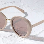 None Light Brown & Gold Sunglasses Photo 0