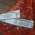 PINK - Victoria's Secret NWT Victoria's Secret Red Lacey Gold Flecks Holiday Unlined Demi Bra Size 32B Photo 2