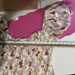 Lulus  Forever a Sweetheart Cream Floral Print Puff Sleeve Mini Dress Women's M Photo 6