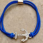 Gold Tone Crystal Nautical Beach Anchor Hair Photo 0