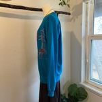 Hanes Vintage 90s Blue Southwestern Painted Crewneck Sweater USA Size M Photo 4