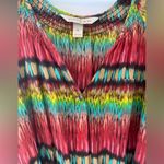 Nordstrom Presley Skye Silk Wrap Dress Women’s XL Belted Vibrant Rainbow Ikat Print Boho Photo 2