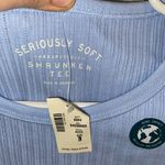Aeropostale seriously soft shrunken ribbed blue tee shirt Photo 5