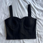 Black Tank Top Zip Up Back with Built In Padding Size Small Photo 1