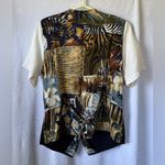 Vintage c.b. collections size medium blue funky vest blouse Photo 6
