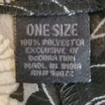 Black White Floral Kimono Fringe Whimsigoth Boho Festival Swim Cover One Size Black Size undefined Photo 4