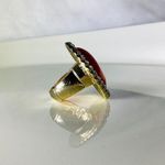 INC Large Coral Stone Ring Photo 1