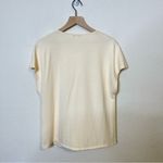 Vince  Cowl Neck Knit Top Short Sleeve Blouse Cream Womens Size L Photo 6