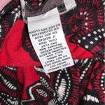 Carmen Marc Valvo  Red Paisley Floral Rhinestones On/Off Shoulder Sweater Large Photo 7