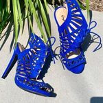 Qupid 3for$30π Quipid Laser Cut Lace Up Open Toe Heel Sandals 5.5 Photo 0