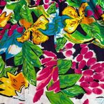 Vintage Retro tropical colourful midi skirt elastic waist & pockets size medium Green Photo 10