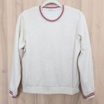 Marine layer  Womens Sweatshirt Size L Cream Crewneck Cozy Preppy Minimalist Photo 0