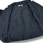 Chico's  Textured Silk Mandarin Collar Open Front Bomber Jacket Black Large 12 Photo 9