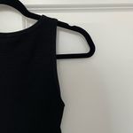 NWOTs Waffle Knit Black Cropped Athletic Scoop Neck Tank Top Photo 3
