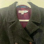 Boden Blazer Jacket Charcoal Gray Wool Short Double Breasted Size 6 US Photo 3