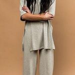 Lala Lex Ribbed Playsuit in Heather Grey Gray Size M Photo 0