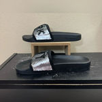 Ivy Park Sequin Slider Metallic Silver Revolve Womens Size 6 Beyoncé Adidas Photo 1