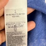 Banana Republic  Blue 100% Linen Elbow T-Shirt Essential Sustainable Women’s Sz L Photo 4